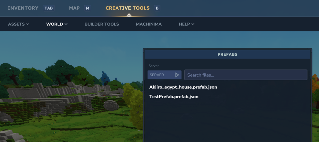 Ruta de prefabs en Hytale